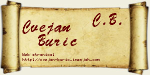Cvejan Burić vizit kartica
